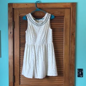 Ivory formal lace dress